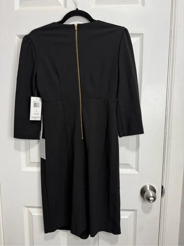 Julia Jordan cascade ruffle crepe sheath dress size 2 - photo 3
