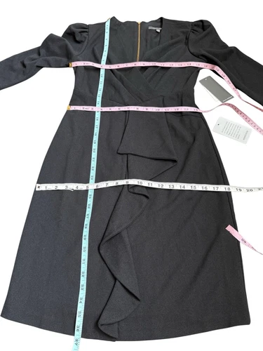 Julia Jordan cascade ruffle crepe sheath dress size 2 - photo 5