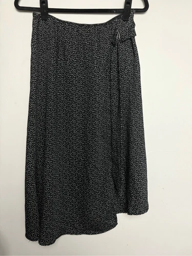 Laundry by Shelli segal dot d-ring asymmetrical midi skirt Small