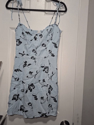 Aritzia wilfred light blue dress 6