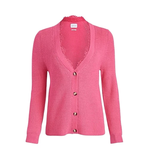 SAYLOR Margaux button down pink cardigan Small