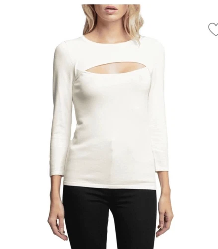 L'AGENCE Jocelyn cut-out long sleeve top size Large