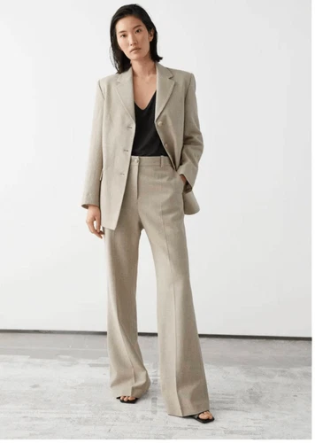 & Other Stories relaxed long silk blazer size 0 - photo 2