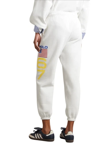 Polo Ralph Lauren flag logo fleece white sweatpant small - photo 2