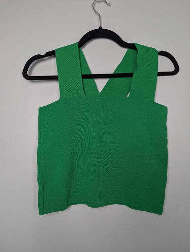 House of Harlow 1960 x Revolve green knit crop top Small