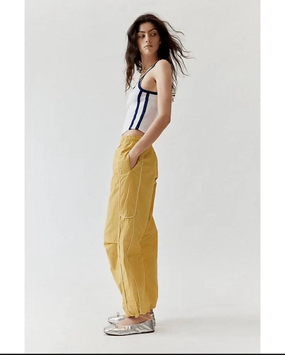 Urban Outfitters BDG Jess Nylon track pant yellow 3XL - photo 2