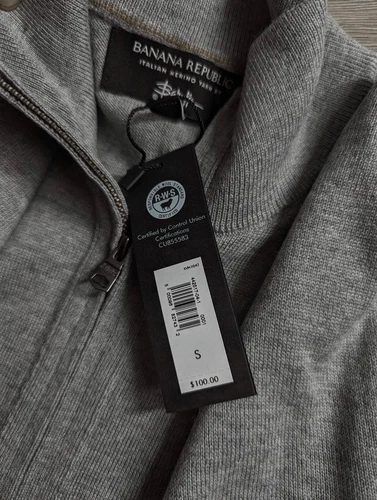 Banana Republic Italian Merino wool quarter zip Small - photo 5