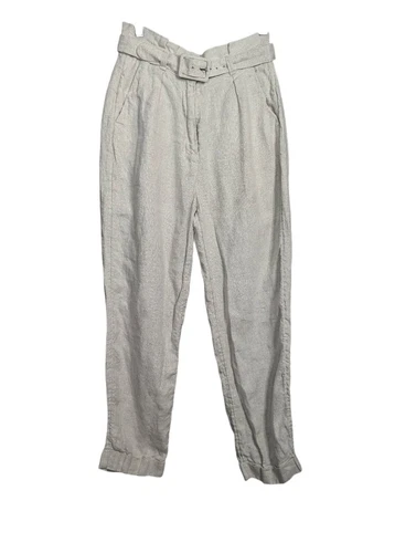 & Other stories belted high waist linen pants US 4 - photo 2