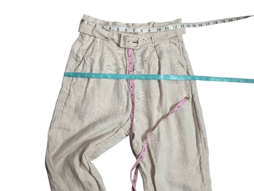 & Other stories belted high waist linen pants US 4 - photo 3