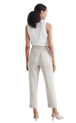 & Other stories belted high waist linen pants US 4 - photo 4