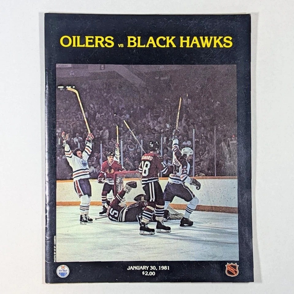 NHL Program Edmonton Oilers VS Chicago Black Hawks 1981 - photo 2
