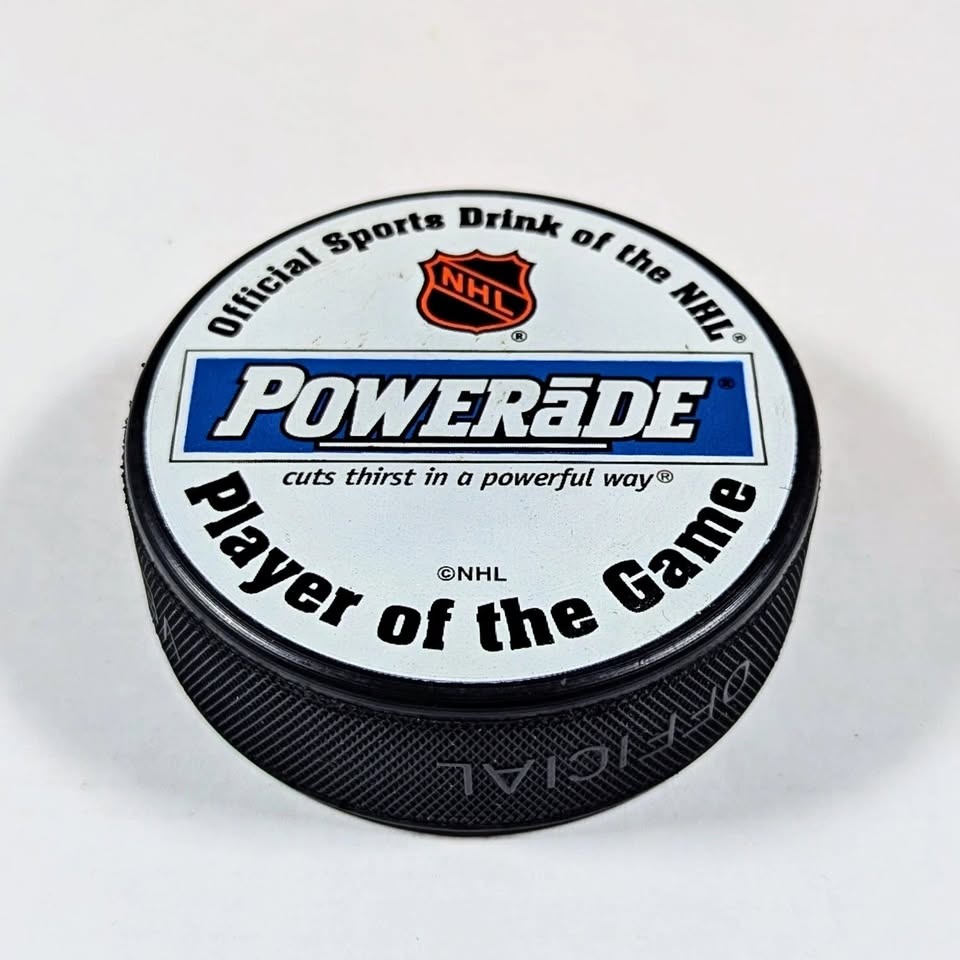 NHL Powerade Hockey Puck 1990's InGlasCo