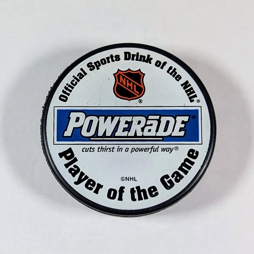 NHL Powerade Hockey Puck 1990's InGlasCo - photo 2