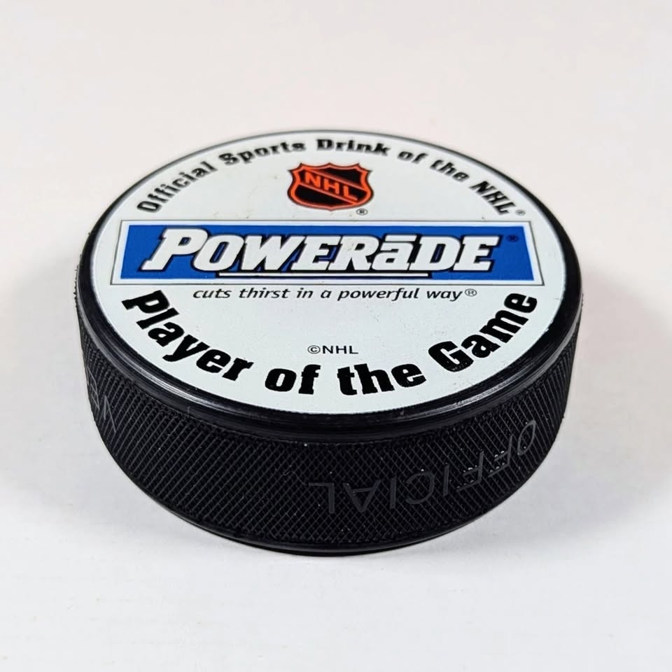 NHL Powerade Hockey Puck 1990's InGlasCo - photo 3