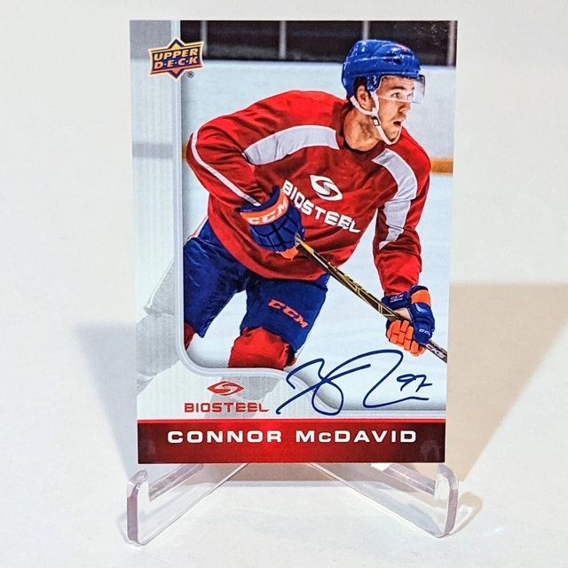 Connor McDavid Upper Deck BioSteel Promo Hockey Card 2017