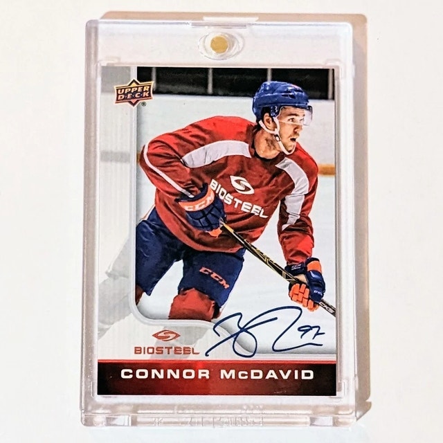 Connor McDavid Upper Deck BioSteel Promo Hockey Card 2017 - photo 2