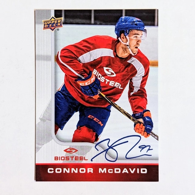 Connor McDavid Upper Deck BioSteel Promo Hockey Card 2017 - photo 4