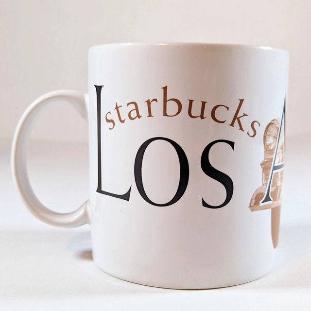 Starbucks Los Angeles City Mug Series Brown Car 20 oz 1994