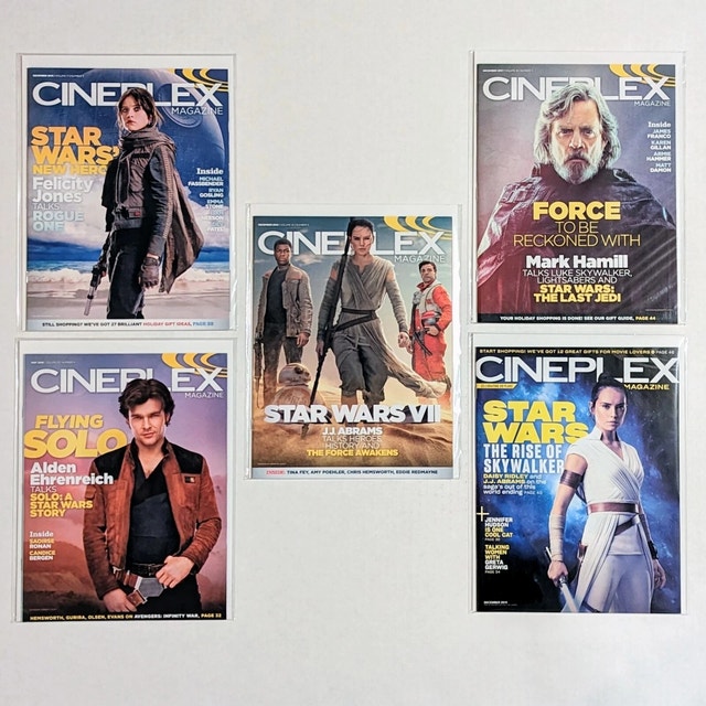 Star Wars Cineplex Magazine Collection 2015-2019, Lot of 5