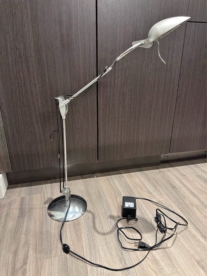 Modern Adjustable Chrome Floor / Desk Lamp