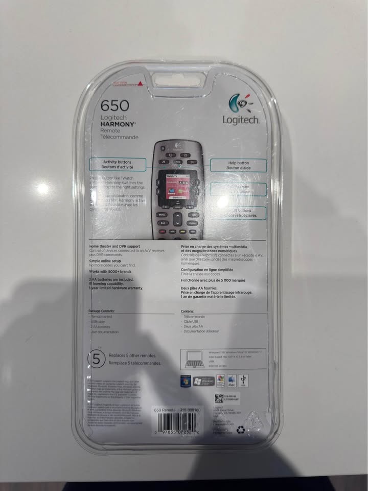 Logitech Harmony 650 All In One Remote Control - photo 2