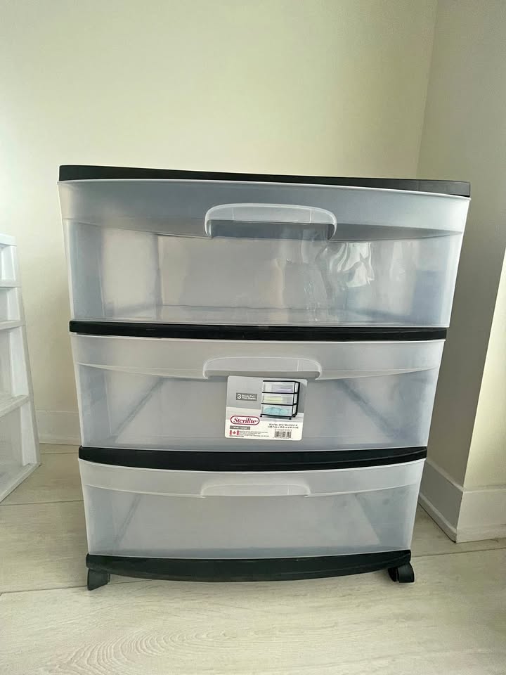 Sterilite 3-Drawer Plastic Storage Units