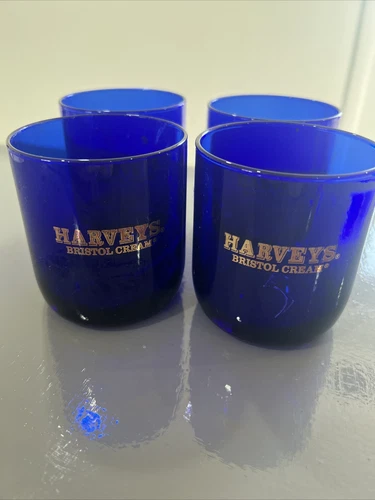 Set Of 4 Harveys Bristol Cream Glasses