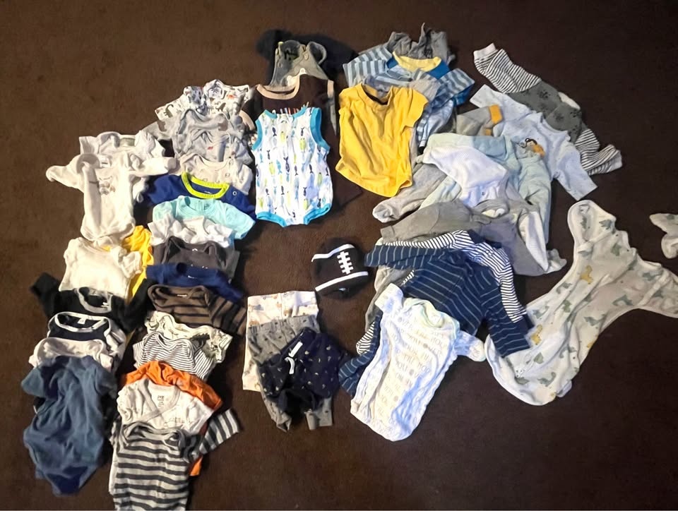 46 items- 0-3 month baby boy bundle