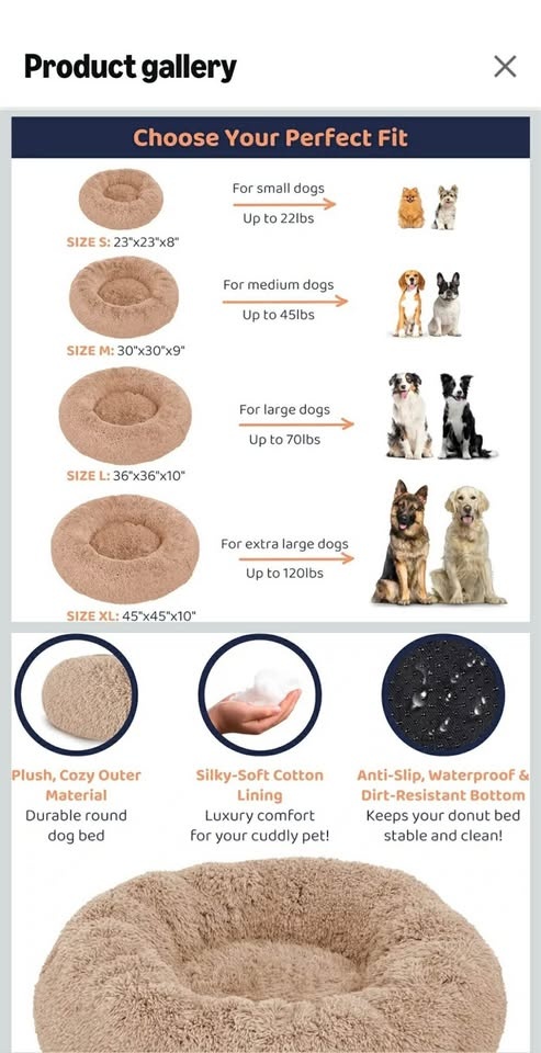 Brand new donut dog bed - photo 4