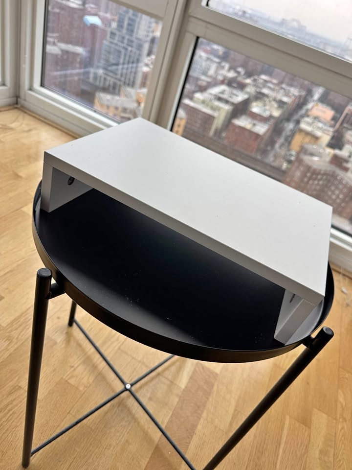 TEAMIX Wood Monitor Stand - 2 Pack (WHITE)