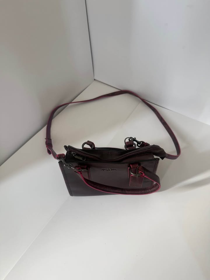 Coach Leather Crossbody Bag – Burgundy - photo 5