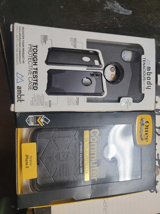 2 Otter Box Commuter Tebacious SERIES Case I Phone X BLACk