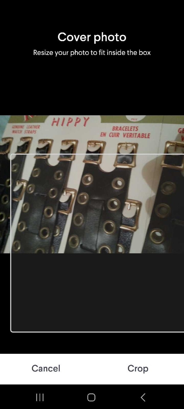 New 60' 70's Black Leather Hippy Biker Watch Band Straps
