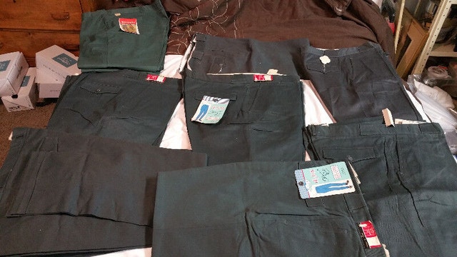 Vintage Green Work Pants 100% Cotton 46 48 Triomphe
