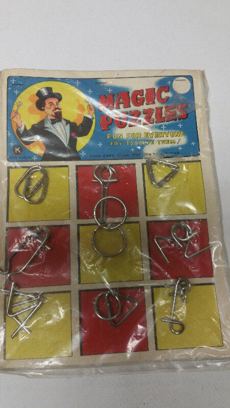 3 x 1957 Puzzle Card Magic trick Canada Japan - photo 4