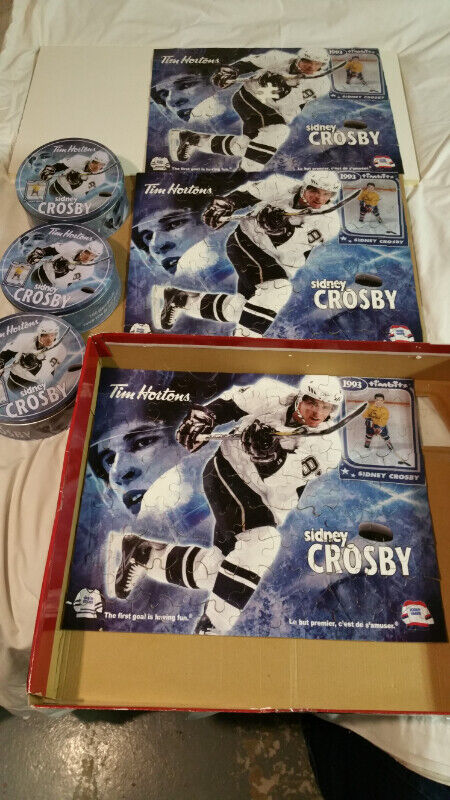 3 Tim Hortons Sidney Crosby Puzzle Tin Box