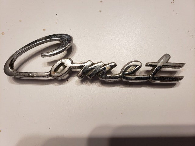 Vintage Chrome Comet Mercury Comet Ornament Emblem Trim Badge M - photo 2