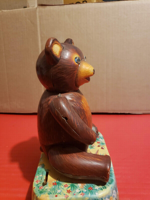 1950’s japan modern toys tin battery operated bear drummer - photo 5