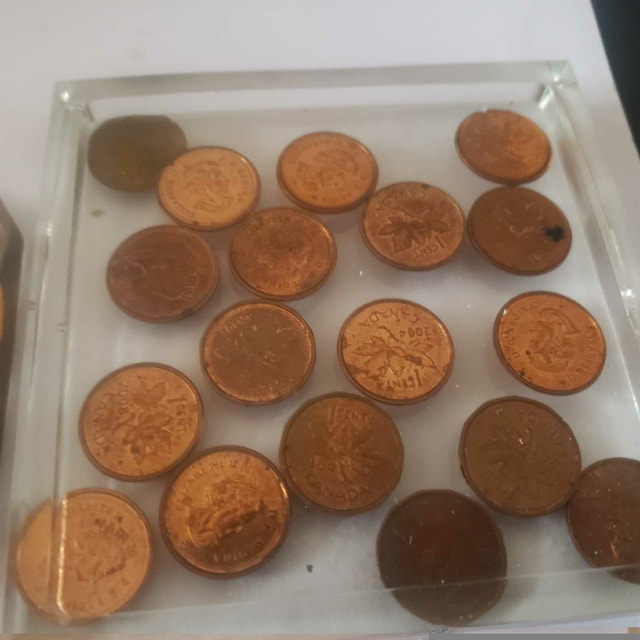 COPPER PENNY TABLE COSTER CHANGE PLATE - photo 2