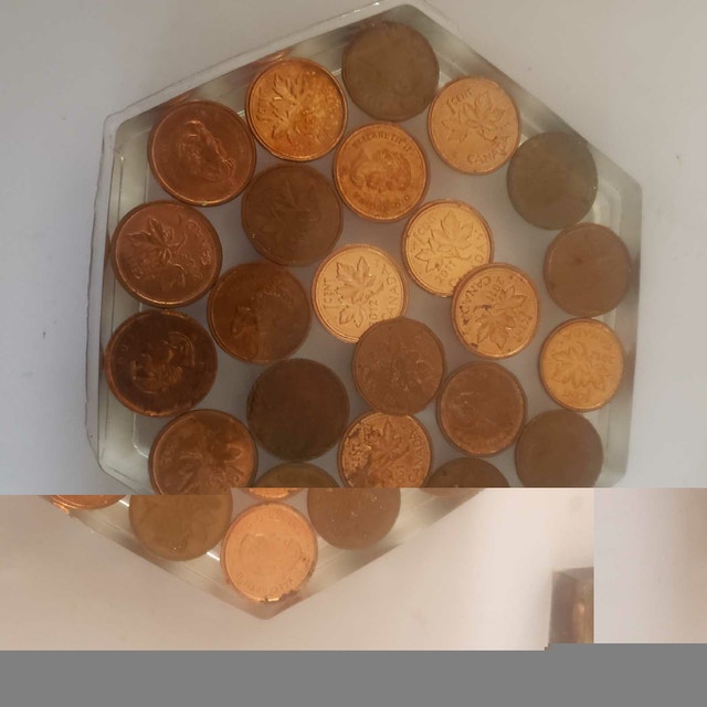 COPPER PENNY TABLE COSTER CHANGE PLATE - photo 3