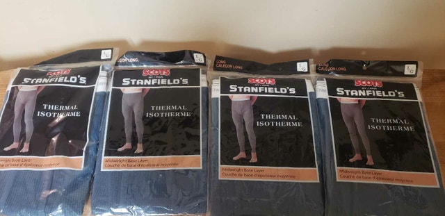 4 NEW PAIRS SCOTS STANFIELD'S NAVY LONG JOHN LARGE