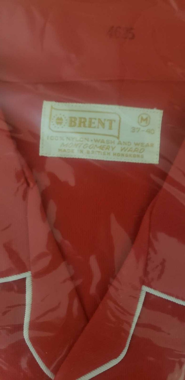 NEW VINTAGE BRENT RED PJ PAJAMAS size M 37-40 - photo 2