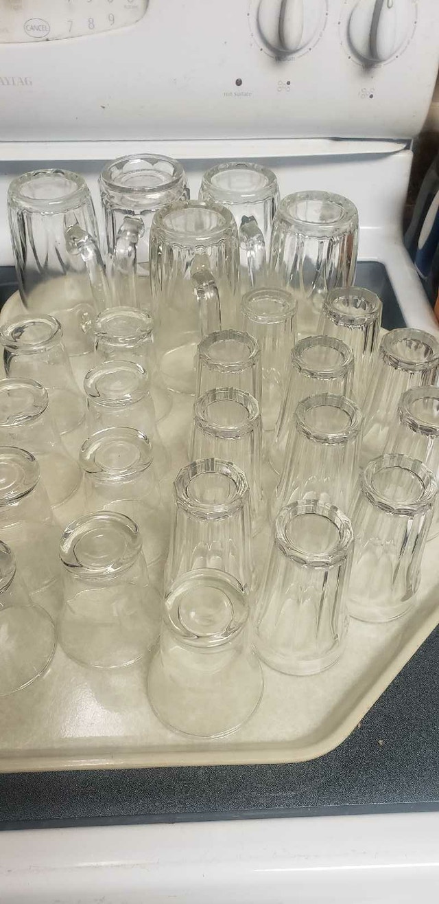 24 Vintage tavern juice, shots and beer mugs glass