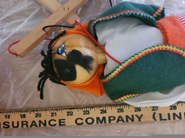 Vintage 18" wood Pirate Marionette - photo 2