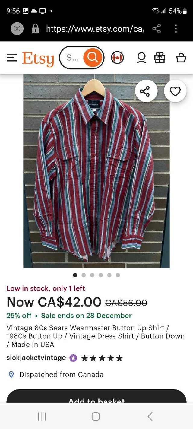 Rare New Vintage 80s Sears Wearmaster Button Up Shirt - photo 3