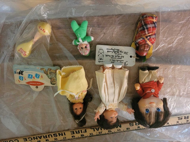 Lot 5 Vintage Collectable Dolls Native Babby