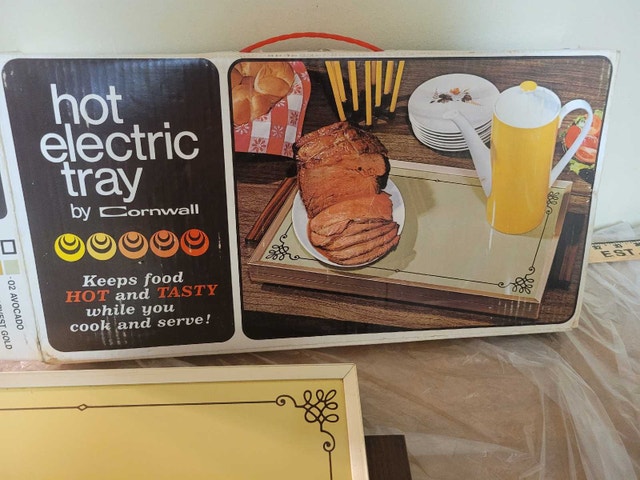 Vintage Cornwall Yellow Electric Table Hot Plate Tray - photo 4