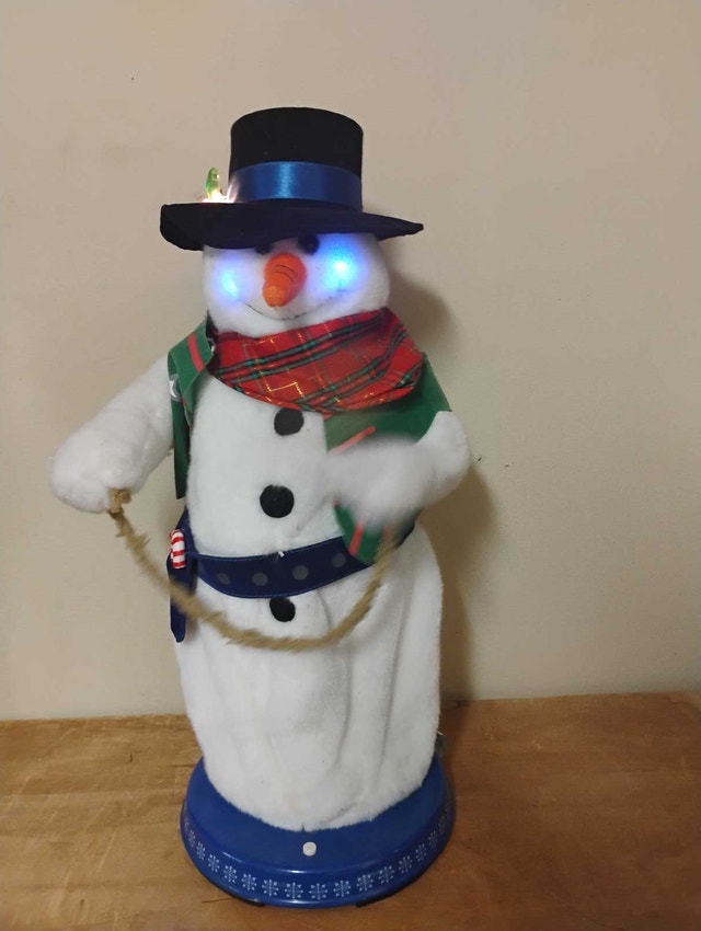Cowboy Snowman Dancing Light up Lasso Santa - photo 3