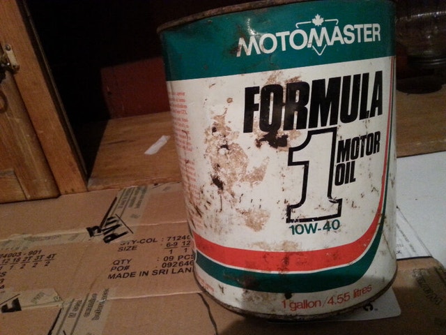 Rare Vintage 1 gallons MotoMaster Formula 1 10w40 motor oi - photo 2