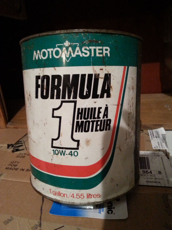 Rare Vintage 1 gallons MotoMaster Formula 1 10w40 motor oi - photo 5